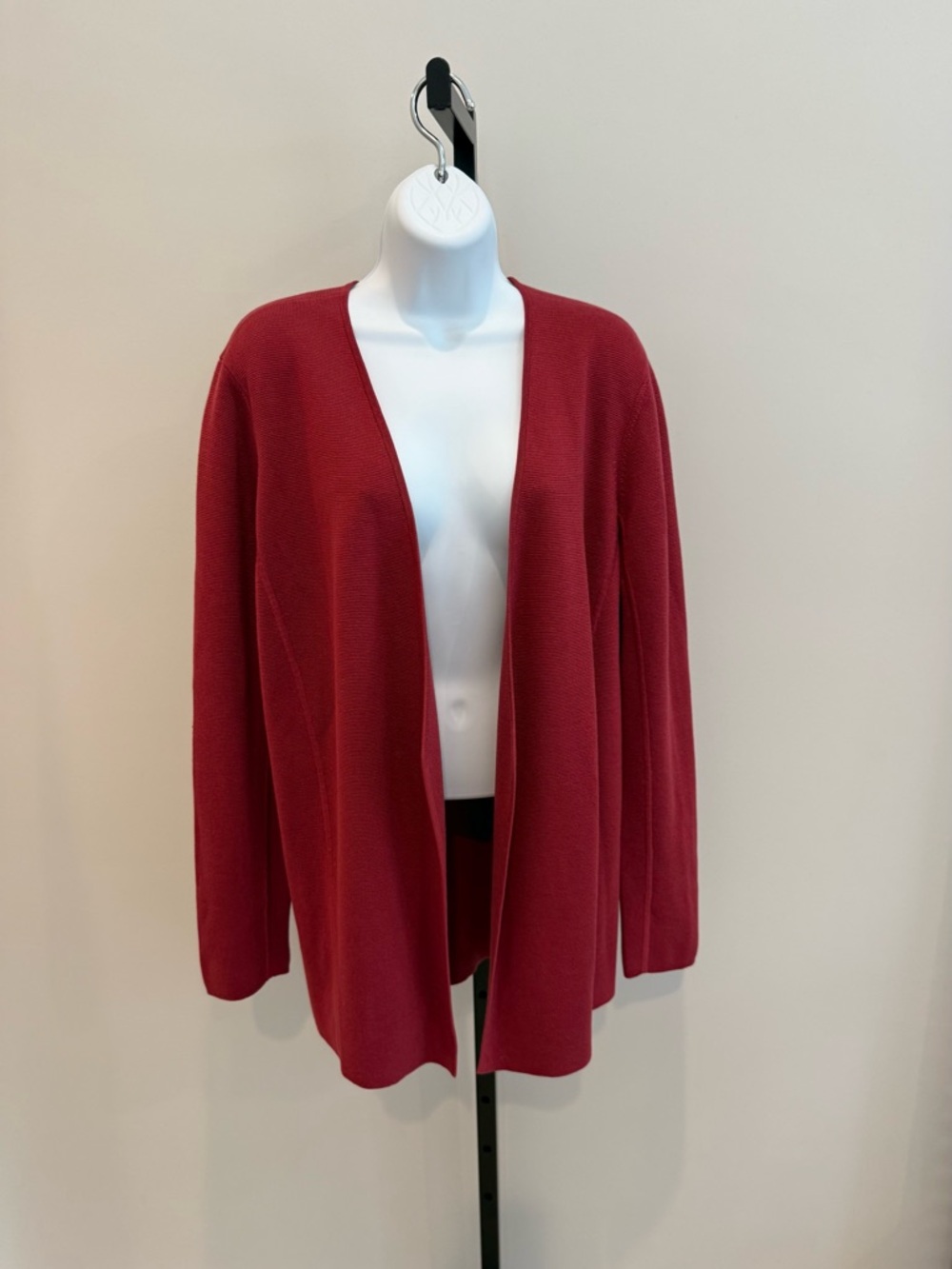 Eileen Fisher Adobe Rust Open-Front Women's Knit Cardigan Sweater